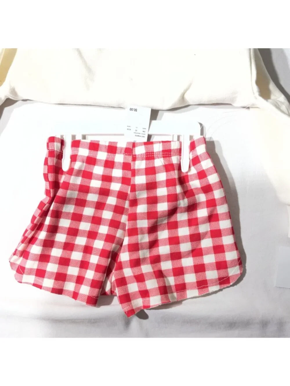 USA target Teddy Bear Sweatshirt & Red Gingham Shorts Set 2T - Toddler Outfit